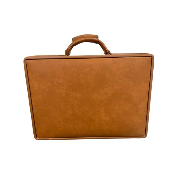 HARTMANN Tan Belting Leather Briefcase 5” Attache Hardcase Travel Vintage - Picture 3 of 16